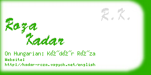 roza kadar business card